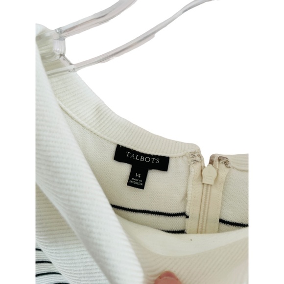 Talbots Striped Ottoman Sheath Dress Size 14 - Picture 5 of 6